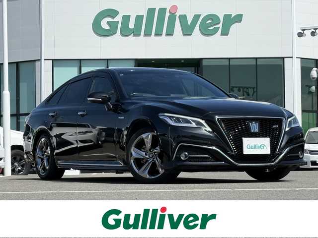 トヨタ クラウン ハイブリッド RS アドバンス 佐賀県 2018(平30)年 12.5万km プレシャスブラックパール トヨタセーフティーセンス/プリクラッシュセーフティー/レーンディパーチャーアラート/レーントレーシングアシスト/クリアランスソナー/レーダークルーズコントロール/レザーシートパッケージ/本革シート/前席シートヒーター/前席シートベンチレーション/ステアリングヒーター/助手席肩口パワーシートスイッチ/合成皮革巻きオーナメント表皮/純正ナビゲーション/AM/FM/Bluetooth/フルセグ/CD/DVD//バックカメラ/純正18インチアルミホイール/純正リアスポイラー/後席スモークフィルム/後席オートサンシェード/スマートキー/スペアキー/パドルシフト/LEDヘッドライト/前方ドライブレコーダー/USB入力端子