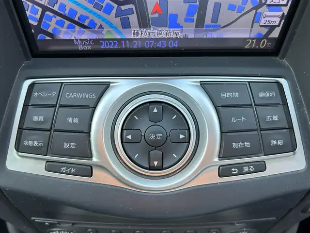 日産 フェアレディ Ｚ 静岡県 2013(平25)年 3.4万km ダークブルー 純正メーカーＯＰナビ　/ワンセグTV/DVD再生/Bluetooth/バックカメラ/ビルトインＥＴＣ/１８インチ純正アルミホイール/横滑り防止装置/電格ミラー/プッシュスタート/パドルシフト/スマートキー/保証書/取扱説明書