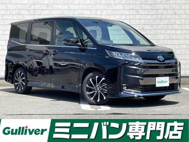 トヨタ ノア ハイブリッド S－Z 福岡県 2025(令7)年 0.1万km未満 アティチュードブラックマイカ 純正10.5型ディスプレイオーディオ＋（ナビ/CD/DVD/フルセグ/BT)トヨタセーフティセンスバックカメラ両側パワースライドドアレーダークルーズコントロールデジタルインナーミラーBSMLEDヘッドライトオートライトハーフレザーシート前席シートヒーターETC2.0