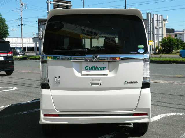 ホンダ Ｎ ＢＯＸ カスタム G SSパッケージ 大分県 2014(平26)年 10万km プレミアムホワイトパール ワンオーナー/Gathers SDナビ:VXM-145Vsi/（CD/DVD/BT/SD/ワンセグTV）/安心パッケージ　/・シティブレーキアクティブシステム/・カーテンエアバック/・サイドエアバック/純正フロアマット　ドアバイザー/ETC/オートライト/バックカメラ/両側パワースライドドア/ステアリングリモコン/HIDヘッドライト/フロントフォグランプ/アイドリングストップ/保証書　取扱説明書　スペアキー1本