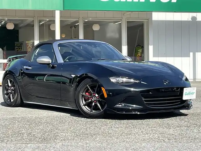 マツダ ロードスター RS 千葉県 2015(平27)年 2.1万km ジェットブラックマイカ 6MT/マツダスピードエアロ/BLITZ車高調/GPスポーツエグザスエボチューンマフラー/オートエグゼリアスポイラー/オートエグゼステアリング/オートエグゼエンジンカバー/BLITZタワーバー/ピボットスロコン/純正レカロハーフレザーシート/シートヒーター/マツダコネクトSDナビ/・CD/DVD/Bluetooth/フルセグTV/バックカメラ/車線逸脱警報/ブラインドスポットモニター/スマートキー/純正16インチアルミホイール/純正LEDヘッドライト/ETC/社外ドライブレコーダー/本革巻きステアリング/新車時保証書＆取扱説明書