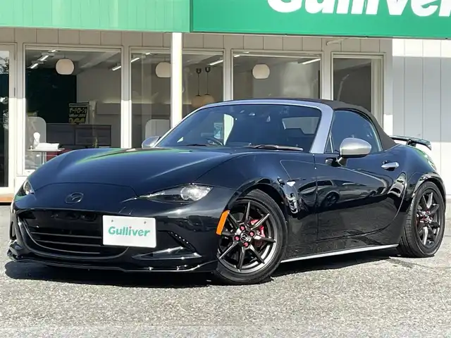マツダ ロードスター RS 千葉県 2015(平27)年 2.1万km ジェットブラックマイカ 6MT/マツダスピードエアロ/BLITZ車高調/GPスポーツエグザスエボチューンマフラー/オートエグゼリアスポイラー/オートエグゼステアリング/オートエグゼエンジンカバー/BLITZタワーバー/ピボットスロコン/純正レカロハーフレザーシート/シートヒーター/マツダコネクトSDナビ/・CD/DVD/Bluetooth/フルセグTV/バックカメラ/車線逸脱警報/ブラインドスポットモニター/スマートキー/純正16インチアルミホイール/純正LEDヘッドライト/ETC/社外ドライブレコーダー/本革巻きステアリング/新車時保証書＆取扱説明書