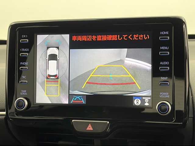 トヨタ ヤリスクロス ハイブリッド Z アドベンチャー 三重県 2022(令4)年 1.7万km ブラックマイカ/プラチナホワイトパールマイカ 禁煙車/純正ディスプレイオーディオ/　Bluetooth/AM/FM/CarPlay/BSM/全方位カメラ/前部ドラレコ/レーダークルーズコントロール/ハーフレザーシート/ブレーキホールド/ステアリングスイッチ/ハンドルヒーター/クリアランスソナー/シートヒーター/D席パワーシート/純正アルミホイール/フォグライト