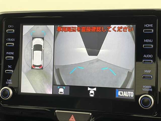 トヨタ ヤリスクロス ハイブリッド Z アドベンチャー 三重県 2022(令4)年 1.7万km ブラックマイカ/プラチナホワイトパールマイカ 禁煙車/純正ディスプレイオーディオ/　Bluetooth/AM/FM/CarPlay/BSM/全方位カメラ/前部ドラレコ/レーダークルーズコントロール/ハーフレザーシート/ブレーキホールド/ステアリングスイッチ/ハンドルヒーター/クリアランスソナー/シートヒーター/D席パワーシート/純正アルミホイール/フォグライト