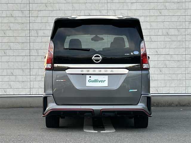 日産 セレナ ニスモ 福岡県 2018(平30)年 6.6万km ダークメタルグレー/ダイヤモンドブラック プロパイロット純正9型ナビゲーション（CD/DVD/フルセグ/BT)エマージェンシーブレーキレーンキープアシストフリップダウンモニター両側パワースライドドアバックカメラLEDヘッドライトオートライト純正AWETC