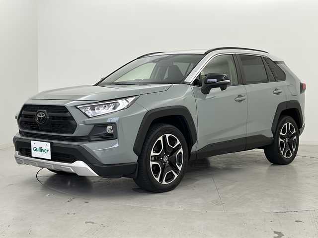 トヨタ ＲＡＶ４ アドベンチャー 宮城県 2020(令2)年 6万km アッシュグレーメタリック/アーバンカーキ Toyota Safety Sense/・プリクラッシュセーフティ/・レーントレーシングアシスト/・レーダークルーズコントロール/・ロードサインアシスト/・オートマチックハイビーム/社外7インチナビ/・CD.DVD.BT.SD.USB/・フルセグTV/バックカメラ/合皮シート/・D席パワーシート/ビルトインETC/プッシュスタート/スマートキー/電動パーキングブレーキ/横滑り防止/ステアリングスイッチ/LEDヘッドライト/純正19インチAW/純正フロアマット