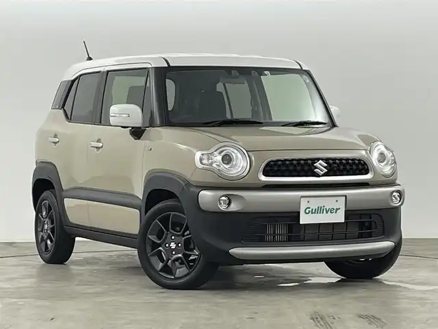 スズキ クロスビー HYBRID MZ 福島県 2022(令4)年 1.6万km キャラバンアイボリーパールメタリック/ホワイト 2トーンルーフ スズキセーフティサポート　/・デュアルカメラ　/・ブレーキサポート　/・アダプティブクルーズコントロール　/・誤発進抑制機能　/・車線逸脱警報機能　/・先行車発進お知らせ機能　/・ふらつき警報機能　/・ハイビームアシスト/・後退時ブレーキサポート/・リアパーキングセンサー/・車線維持支援機能/革巻きステアリング/・ステアリングスイッチ/パドルシフト/シートヒーター/プッシュスタート/・スマートキー/LEDライト/・オートライト/電動格納ウィンカーミラー/純正フロアマット