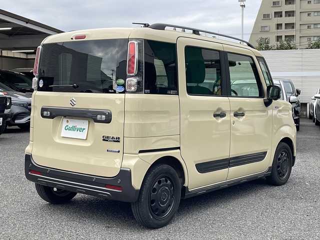スズキ スペーシア ギア HYBRID XZターボ 東京都 2020(令2)年 3万km シフォンアイボリーM 取扱説明書/保証書/全方位カメラ/ヘッドアップディスプレイ/ターボ車/ディーラーナビ(CD/DVD/FM/AM/SD/BT)/スズキセーフティサポート/クルーズコントロール（追従走行あり）/プッシュスタート/両側パワースライドドア/前席シートヒーター/横滑り防止装置/スマートキー/電動格納ミラー/後席テーブル/フォグランプ/ステアリングスイッチ/パドルシフト/オートマチックハイビーム
