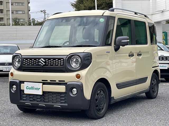 スズキ スペーシア ギア HYBRID XZターボ 東京都 2020(令2)年 3万km シフォンアイボリーM 取扱説明書/保証書/全方位カメラ/ヘッドアップディスプレイ/ターボ車/ディーラーナビ(CD/DVD/FM/AM/SD/BT)/スズキセーフティサポート/クルーズコントロール（追従走行あり）/プッシュスタート/両側パワースライドドア/前席シートヒーター/横滑り防止装置/スマートキー/電動格納ミラー/後席テーブル/フォグランプ/ステアリングスイッチ/パドルシフト/オートマチックハイビーム