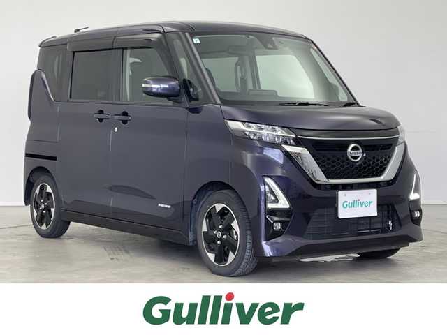 日産 ルークス ハイウェイスター X 埼玉県 2021(令3)年 5.2万km アメジストパープル 純正９インチナビ　/アラウンドビューモニター　/片側パワースライドドア　/ビルトインＥＴＣ　/ドライブレコーダー　/オートスライドドア　/純正アルミホイール　/オートライト　/ＬＥＤヘッドライト　/地デジフルセグ