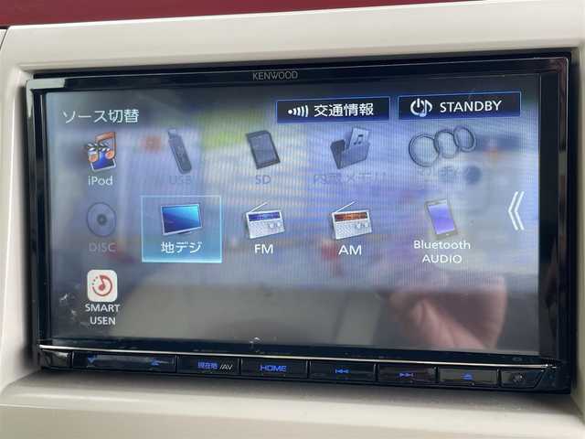 スズキ ラパン ショコラ X 東京都 2014(平26)年 6.7万km ベージュ ナビゲーション　/フルセグテレビ　/ＣＤ＆ＤＶＤ　/ブルートゥース　/バックカメラ　/ＥＴＣ　/アイドリングストップ　/スマートキー　/合革シート　/シートヒーター　/アイドリングストップ　/保証書　/取扱説明書　/整備手帳