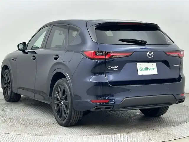 マツダ ＣＸ－６０ XD HV エクスクルーシブスポーツ 道央・札幌 2023(令5)年 4.4万km ディープクリスタルブルーマイカ ・４WD/・純正ナビゲーション/　BT/USB/フルセググ/AppleCarPlay/　/AndroidAuto/HDMI/・全方位カメラ/・パワーバックドア/・純正ドライブレコーダー前後/・i-Activesense/・レーンキープアシスト/・レーダークルーズコントロール/・衝突軽減ブレーキ/・横滑り防止装置/・前後コーナーセンサー/・ブラインドスポットモニター/・リアクロストラフィックアラート/・前席パワーシート/・レザーシート/・全席シートヒーター/・ステアリングヒーター/・ワイヤレス充電/・オートライト/・LEDヘッドライト/・オートマチックハイビーム/・ヒルディセントコントロール/・MTモード付AT・パドルシフト/・オートブレーキホールド/・スマートキー/・プッシュスタート/・スペアキー１本/・純正フロアマット/・純正AW２０インチ/・電動格納ドアミラーウィンカー/・