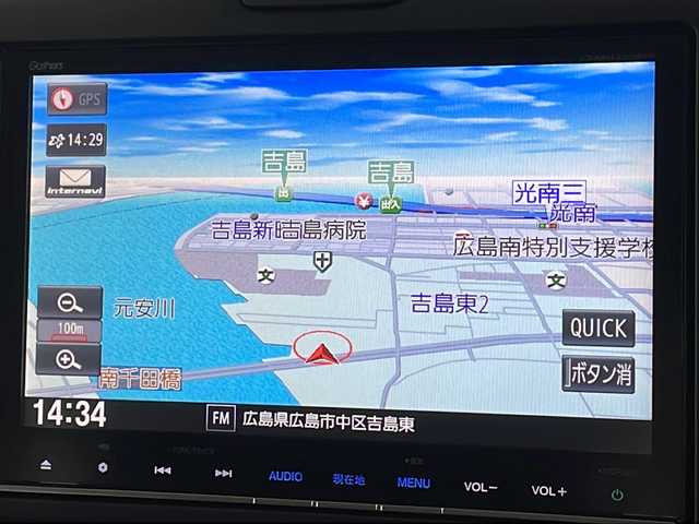 ホンダ フリード ハイブリット EX 広島県 2017(平29)年 5.4万km コバルトブルーパール 純正９型ナビ　/両側パワースライドドア　/シートヒーター　/レーダークルーズコントロール　/バックカメラ　/フルセグTV　/オートライト　/レーンキープアシスト　/衝突軽減　/LEDヘッドランプ　/スマートキー　/ETC　/純正15インチアルミホイール(185/65/R15)/エアバック（運転席/助手席/サイド/カーテン）