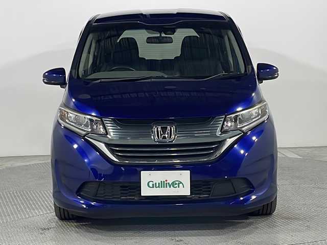 ホンダ フリード ハイブリット EX 広島県 2017(平29)年 5.4万km コバルトブルーパール 純正９型ナビ　/両側パワースライドドア　/シートヒーター　/レーダークルーズコントロール　/バックカメラ　/フルセグTV　/オートライト　/レーンキープアシスト　/衝突軽減　/LEDヘッドランプ　/スマートキー　/ETC　/純正15インチアルミホイール(185/65/R15)/エアバック（運転席/助手席/サイド/カーテン）