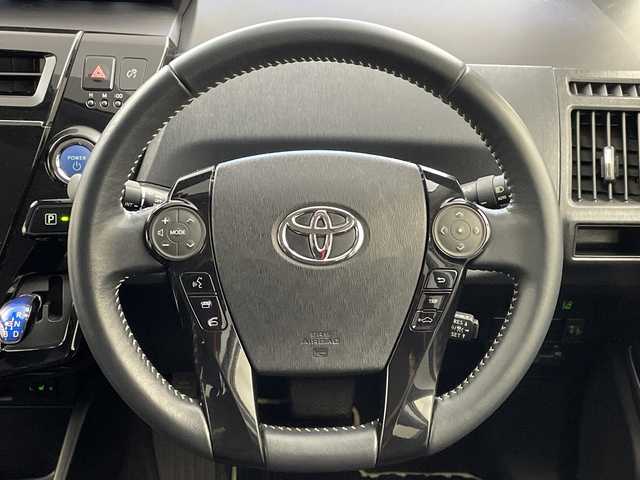 トヨタ プリウス α S チューンブラック Ⅱ 岐阜県 2020(令2)年 4万km ブラックマイカ 純正ナビ/(AM/FM/CD/SD/BT/DVD/フルセグ)/レーダークルーズコントロール/D＋N席シートヒーター/バックカメラ/ビルトインＥＴＣ/オートハイビーム/レーンキープアシスト/スマートキー/プッシュスタート/スペアキー/全席オートＰＷ/革巻きステアリング/ステアリングスイッチ/フォグランプ/純正フロアマット/純正サイドバイザー/純正ＡＷ/取扱説明書/保証書