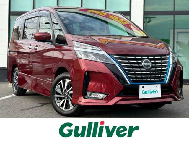 日産 セレナ e－パワー ハイウェイスター V 和歌山県 2020(令2)年 6万km マルーンレッド 純正10インチナビ/（BT/CD/DVD）/フルセグTV/全方位カメラ/横滑り防止/レーンキープアシスト/衝突被害軽減ブレーキ/プロパイロット/オートライト/フリップダウンモニター/前後ドラレコ/ビルトインETC/両側パワスラ/ハンズフリーオートスライド/前席シートヒーター/ステアリングヒーター/ステアリングリモコン/純正フロアマット/純正16インチアルミ