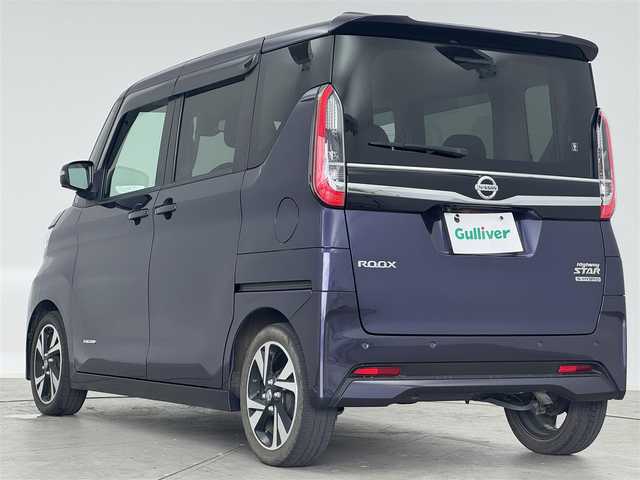 日産 ルークス ハイウェイスター Gターボ 愛知県 2021(令3)年 3.7万km アメジストパープル 純正SDナビ/片側パワースライドドア/全方位カメラ/インジェクター後席/純正LEDライト/ドラレコ/エマージョンブレーキ/ステアリングリモコン/キックモーションセンサー/ステアリングリモコン/ETC装備/サンシェード/自動防眩ミラー/純正15インチAW/オートライト/衝突軽減システム/USB端子入力/DVD再生可能