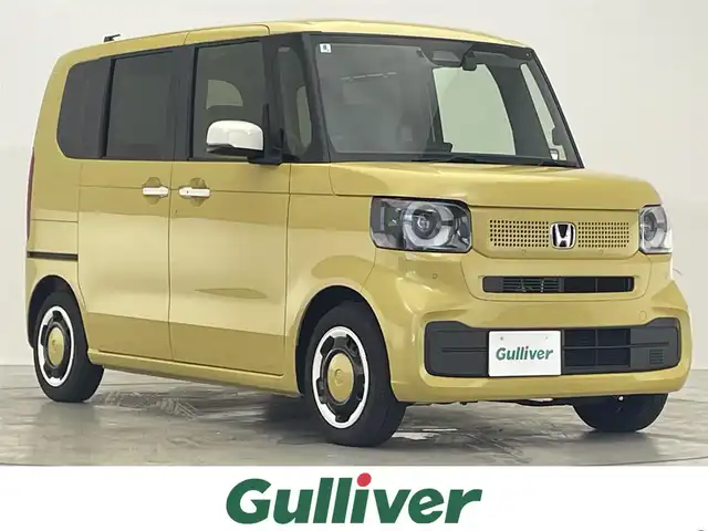 ホンダ Ｎ ＢＯＸ ファッションスタイル 滋賀県 2024(令6)年 0.3万km 黄 純正９インチナビ(CD/DVD/USB/フルセグ/Bluetooth)/両側電動/シートヒーター/ＥＴＣ/バックカメラ/ＬＥＤ/ドライブレコーダー/追従クルーズコントロール/ホンダセンシング/オートライト/コーナーセンサー/電子パーキング/プッシュスタート/スマートキー×2