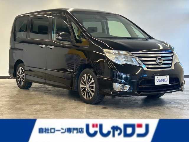 日産 セレナ HWS S HV Vセレ +SeftyⅡ 静岡県 2016(平28)年 9万km ダイヤモンドブラック (株)IDOMが運営する【じしゃロン浜松店】の自社ローン対象車両になります。こちらは現金ご利用時の価格です。自社ローンご希望の方は別途その旨お申付け下さい/純正SDナビ(MC315D-W)/アラウンドビューモニター/フルセグテレビ/Bluetooth/クルーズコントロール/プッシュスタート/両側パワースライドドア/ETC/フリップダウンモニター/衝突軽減ブレーキ/オートライト/ステアリングスイッチ/電動格納ミラー/ドライブレコーダー/フロアマット/純正アルミホイール