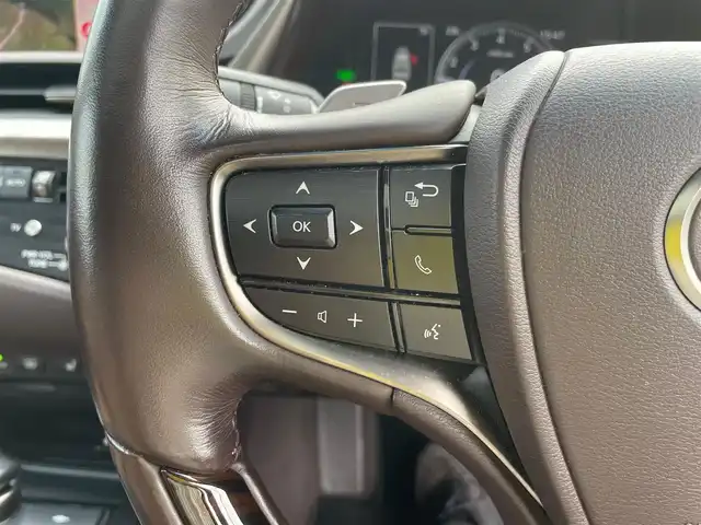 レクサス ＥＳ 300h 石川県 2020(令2)年 6.7万km グラファイトブラックガラスフレーク ワンオーナー/純正メーカーナビ/フルセグTV/バックカメラ/LEDヘッドライト/ETC/ブラウンレザーシート/サンルーフ/レクサスセーフティ/シートヒーター&クーラー/レーダークルーズ/純正アルミホイール/スマートキー/プッシュスタート/レーンキープアシスト/保証書