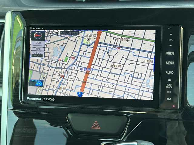 ダイハツ タント カスタム X トップED SA 岐阜県 2014(平26)年 9.1万km パールホワイトⅢ ワンオーナー/社外ナビ（CN-500WD）/AM/FM/TV/CD/iPad/USB/ETC/プッシュスタート/スマートキー/片側パワースライドドア/衝突軽減ブレーキ/横滑り防止/純正ドアバイザー/純正タイヤ/純正マット/オートライト/オートエアコン