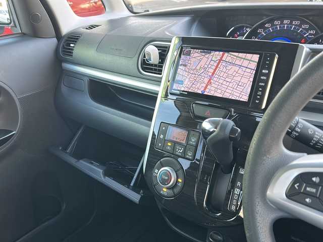 ダイハツ タント カスタム X トップED SA 岐阜県 2014(平26)年 9.1万km パールホワイトⅢ ワンオーナー/社外ナビ（CN-500WD）/AM/FM/TV/CD/iPad/USB/ETC/プッシュスタート/スマートキー/片側パワースライドドア/衝突軽減ブレーキ/横滑り防止/純正ドアバイザー/純正タイヤ/純正マット/オートライト/オートエアコン