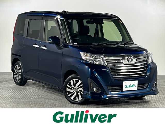 トヨタ ルーミー カスタムG 沖縄県 2019(令1)年 6.2万km レーザーブルークリスタルシャイン 県外仕入れ　/禁煙車　/純正ナビ[NSCN-W68]/(ワンセグＴＶ　ＣＤ　Ｂｌｕｅｔｏｏｔｈ）/バックカメラ　/両側パワースライドドア　/トヨタセーフティセンス/・プリクラッシュセーフティ/・レーンディパーチャーアラート/・オートマチックハイビーム/コーナーセンサー　/クルーズコントロール　/ステアリングスイッチ/LEDヘッドライト/純正アルミホイール/スマートキー