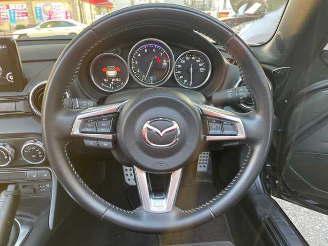 マツダ ロードスター RS 福岡県 2022(令4)年 3万km マシーングレープレミアムM 純正ナビ/DVD/Bluetooth/TV（フルセグ）/AppleCarPlay/AM/FM/AUX/CD/USB/aha/スマートシティブレーキサポート/BSMシステム/ドライバーアテンションアラート/オートライト/コーナーセンサー/ハンズフリー/クルーズコントロール/シートヒーター/純正フロアマット/純正AW