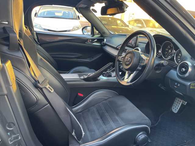 マツダ ロードスター RS 福岡県 2022(令4)年 3万km マシーングレープレミアムM 純正ナビ/DVD/Bluetooth/TV（フルセグ）/AppleCarPlay/AM/FM/AUX/CD/USB/aha/スマートシティブレーキサポート/BSMシステム/ドライバーアテンションアラート/オートライト/コーナーセンサー/ハンズフリー/クルーズコントロール/シートヒーター/純正フロアマット/純正AW