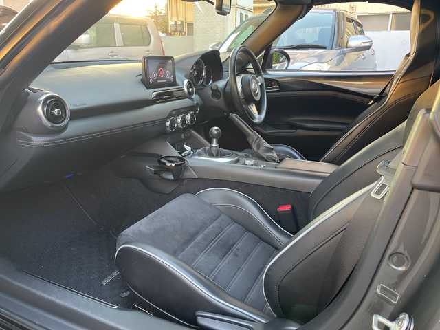 マツダ ロードスター RS 福岡県 2022(令4)年 3万km マシーングレープレミアムM 純正ナビ/DVD/Bluetooth/TV（フルセグ）/AppleCarPlay/AM/FM/AUX/CD/USB/aha/スマートシティブレーキサポート/BSMシステム/ドライバーアテンションアラート/オートライト/コーナーセンサー/ハンズフリー/クルーズコントロール/シートヒーター/純正フロアマット/純正AW