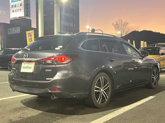 マツダ アテンザ ワゴン 25S Lパッケージ 京都府 2013(平25)年 3.6万km メテオグレーマイカ 社外ナビ/CD・DVD/Bluetooth/フルセグ/バックカメラ/衝突軽減装置/レーダークルーズ/パワーシート/パドルシフト/プッシュスタート/ETC/アイドリングストップ