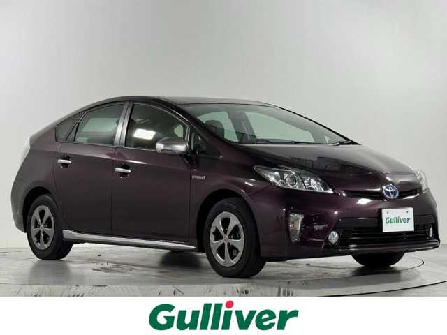 トヨタ プリウス S　マイコーデ 佐賀県 2014(平26)年 5.4万km ディープアメジストマイカメタリック 社外7型ナビ/AM/FM/CD/ワンセグTV/バックカメラ/純正フロアマット/純正ドアバイザー/トノカバー/ETC/ステアリングリモコン/シガーソケット/オートライト/電格ミラー/ISOFIX/フォグランプ/禁煙車