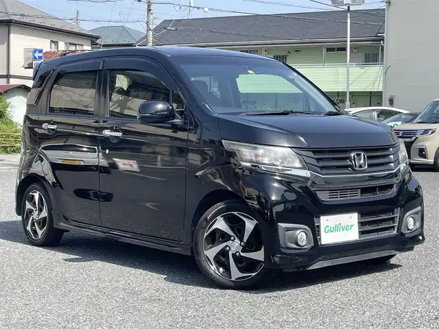 ホンダ Ｎ ＷＧＮ カスタム G ターボパッケージ 埼玉県 2014(平26)年 6.3万km スマートブラック ・ディーラー記録簿（H27-30.R1-3.5.6）/・純正ナビ(AM/FM/CD/DVD/ワンセグTV/BT/SD）/・バックカメラ/・ETC/・純正マット/・360度ドライブレコーダー/・クルーズコントロール/・衝突防止システム/・横滑り防止装置/・パドルシフト/・スペアキー×1/・保証書/・取扱説明書