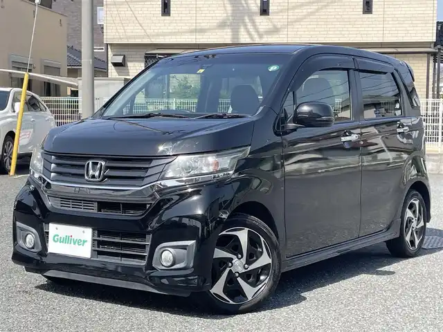 ホンダ Ｎ ＷＧＮ カスタム G ターボパッケージ 埼玉県 2014(平26)年 6.3万km スマートブラック ・ディーラー記録簿（H27-30.R1-3.5.6）/・純正ナビ(AM/FM/CD/DVD/ワンセグTV/BT/SD）/・バックカメラ/・ETC/・純正マット/・360度ドライブレコーダー/・クルーズコントロール/・衝突防止システム/・横滑り防止装置/・パドルシフト/・スペアキー×1/・保証書/・取扱説明書