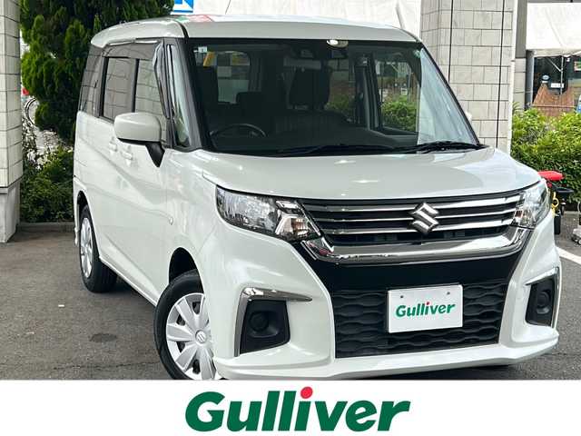 スズキ ソリオ G 東京都 2021(令3)年 4万km ピュアホワイトP SDナビ（Bluetooth、ワンセグテレビ視聴）/ETC/ドライブレコーダー/社外フロアマット/片側パワースライドドア/ABS/横滑り防止装置/オートライト/LEDヘッドライト/W＋サイドエアバッグ/コーナーセンサー/取扱説明書/保証書/プッシュスタート/スマートキー