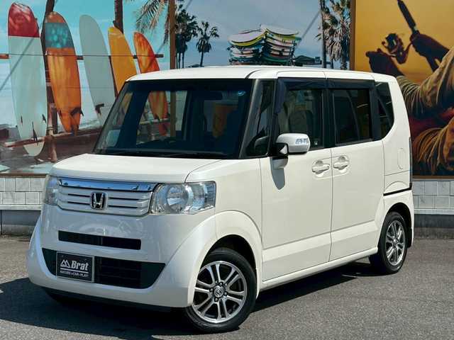 ホンダ Ｎ ＢＯＸ G Lパッケージ 兵庫県 2013(平25)年 4.6万km プレミアムホワイトパール 純正ナビ/FM AM CD DVD/左側パワースライドドア/バックカメラ/AAC/社外LEDヘッドライト/ABS/横滑り防止装置/ベンチシート