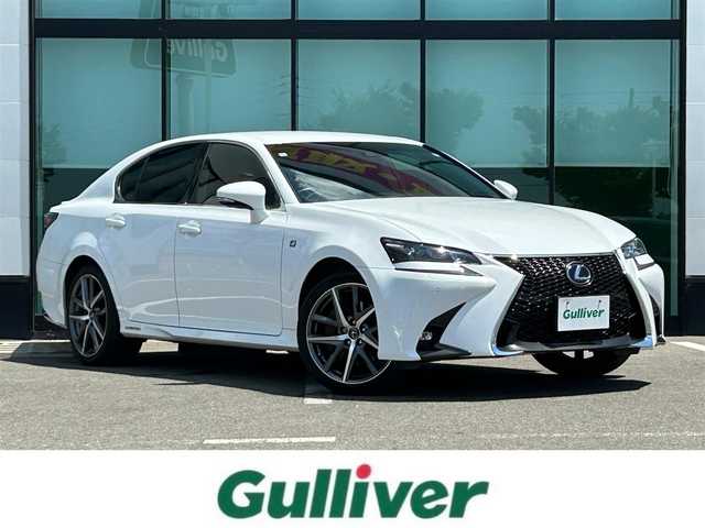 レクサス ＧＳ 300h Fスポーツ 和歌山県 2018(平30)年 8万km ホワイトノーヴァガラスフレーク 後期型モデル/メーカーナビ/バックカメラ/革巻きステアリング/ステアリングスイッチ/ステアリングヒーター/赤レザーシート/メモリーパワーシート/シートヒーター/ベンチレーション/レクサスセーフティセンス/三眼LEDヘッドライト/レーダークルーズコントロール/レーンキープアシスト/ETC