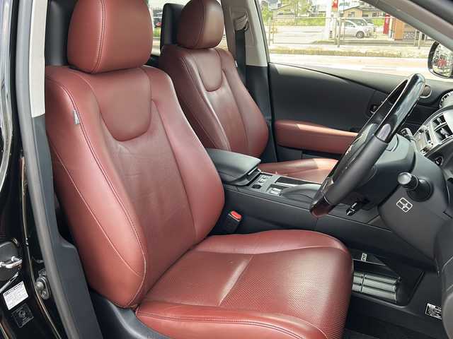 レクサス ＲＸ 450h バージョンL エアサス 秋田県 2014(平26)年 6.9万km ブラック 純正SDナビ/純正CD、DVD、BT、ワンセグ/バック＋サイドカメラ/純正19インチアルミ/４WD/ETC/前後コーナーセンサー/スペアキー