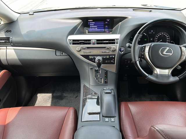 レクサス ＲＸ 450h バージョンL エアサス 秋田県 2014(平26)年 6.9万km ブラック 純正SDナビ/純正CD、DVD、BT、ワンセグ/バック＋サイドカメラ/純正19インチアルミ/４WD/ETC/前後コーナーセンサー/スペアキー