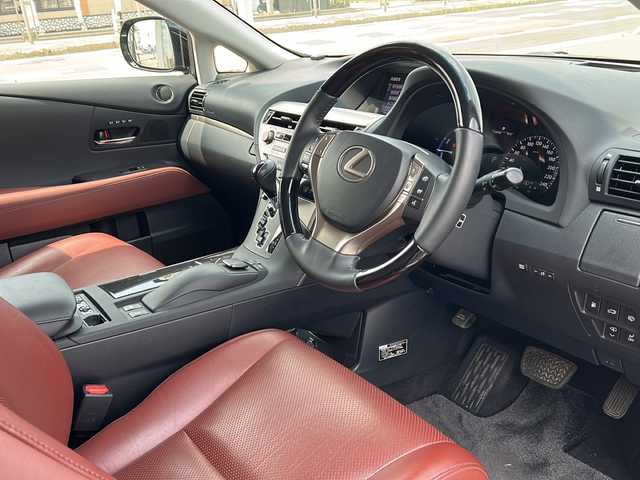 レクサス ＲＸ 450h バージョンL エアサス 秋田県 2014(平26)年 6.9万km ブラック 純正SDナビ/純正CD、DVD、BT、ワンセグ/バック＋サイドカメラ/純正19インチアルミ/４WD/ETC/前後コーナーセンサー/スペアキー