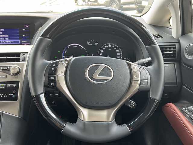 レクサス ＲＸ 450h バージョンL エアサス 秋田県 2014(平26)年 6.9万km ブラック 純正SDナビ/純正CD、DVD、BT、ワンセグ/バック＋サイドカメラ/純正19インチアルミ/４WD/ETC/前後コーナーセンサー/スペアキー