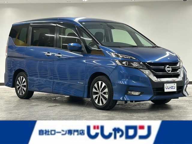 日産 セレナ ハイウェイスター 静岡県 2016(平28)年 10.4万km シャイニングブルー (株)IDOMが運営する【じしゃロン浜松店】の自社ローン専用車両になりますこちらは現金またはオートローンご利用時の価格です。自社ローンご希望の方は別途その旨お申付け下さい/純正ナビ(MM515D-L)/Bluetooth/CD/DVD/Blu-ray/SD/USB/フルセグ/フリップダウンモニター/両側パワースライドドア/クルーズコントロール/衝突被害軽減システム/全方位バックカメラ/ＬＥＤヘッドライト/３列シート/ＥＴＣ/横滑り防止装置/盗難防止装置