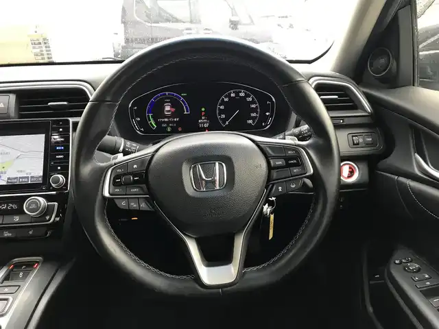 ホンダ インサイト EX 富山県 2022(令4)年 7.6万km コスミックブルーメタリック 純正ナビ/Bluetooth/フルセグTV/バックカメラ/ドライブレコーダー/衝突被害軽減ブレーキ/コーナーセンサー/レーンキープアシスト/レーダークルーズコントロール/ハーフレザーシート/パワーシート/シートヒーター/プッシュスタート/スマートキー/スペアキー１本/ステアリングスイッチ/革巻きステアリング/ETC2.0