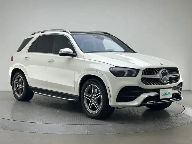 メルセデス・ベンツ ＧＬＥ４００ｄ 4MATIC スポーツ 兵庫県 2022(令4)年 4万km ダイヤモンドホワイト 純正HDDナビ/（BT、USB、フルセグ）/純正DA/前後ドライブレコーダー/アラウンドビューモニター/コーナーセンサー/アクティブレーンキーピング/道路標識アシスト/アクティブブレーキアシスト/レーンチェンジアシスト/アイドリングストップ/パワーバックドア/パドルシフト/パワーシート/レザーシート/シートヒーター/ベンチレーション/アンビエントライト/HUD/DSR/BSM/ACC/４WD/ビルトインETC２．０/ルーフレール/トライディングガラスルーフ/サイドステップ/純正フロアマット/LEDヘッドライト/純正20インチAW