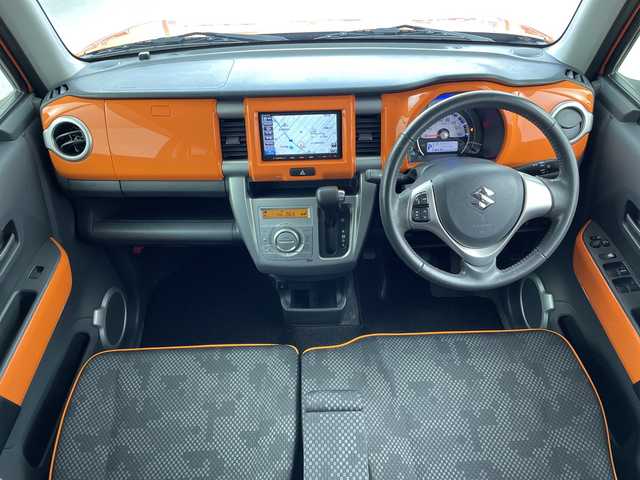 スズキ ハスラー X ターボ 岐阜県 2017(平29)年 2万km パッションオレンジマイカ/スペリアホワイト 純正メモリーナビ/・ワンセグTV/CD/シートヒーター/純正フロアマット/純正アルミホイール15インチ/スズキセーフティサポート/・衝突軽減ブレーキ/・レーンキープアシスト/横滑り防止/HIDヘッドライト/オートライト/スペアキー/・スマートキー/プッシュスタート/革巻きステアリング