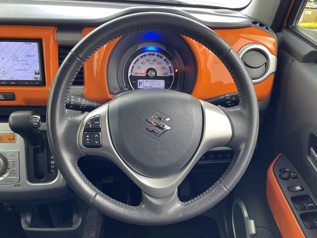 スズキ ハスラー X ターボ 岐阜県 2017(平29)年 2万km パッションオレンジマイカ/スペリアホワイト 純正メモリーナビ/・ワンセグTV/CD/シートヒーター/純正フロアマット/純正アルミホイール15インチ/スズキセーフティサポート/・衝突軽減ブレーキ/・レーンキープアシスト/横滑り防止/HIDヘッドライト/オートライト/スペアキー/・スマートキー/プッシュスタート/革巻きステアリング