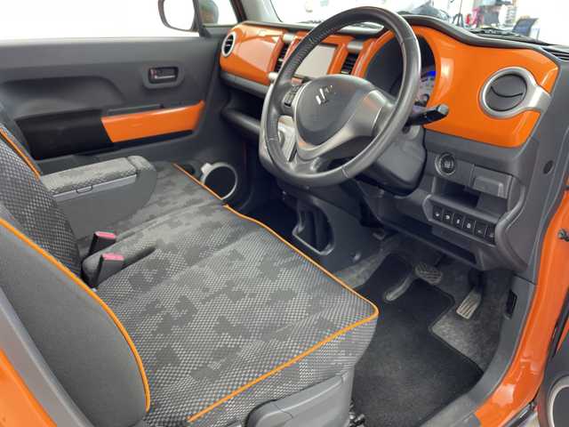 スズキ ハスラー X ターボ 岐阜県 2017(平29)年 2万km パッションオレンジマイカ/スペリアホワイト 純正メモリーナビ/・ワンセグTV/CD/シートヒーター/純正フロアマット/純正アルミホイール15インチ/スズキセーフティサポート/・衝突軽減ブレーキ/・レーンキープアシスト/横滑り防止/HIDヘッドライト/オートライト/スペアキー/・スマートキー/プッシュスタート/革巻きステアリング