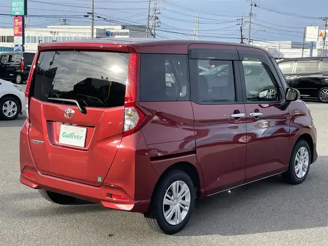 トヨタ ルーミー G 山形県 2025(令7)年 0.2万km ファイアークォーツレッドM ワンオーナー/衝突軽減システム/ディスプレイオーディオ/　　【BT/フルセグ/USB】/バックカメラ/パワースライドドア/LEDオートライト/ステアリングスイッチ/アイドリングストップ/ドライブレコーダー/スマートキー/ETC