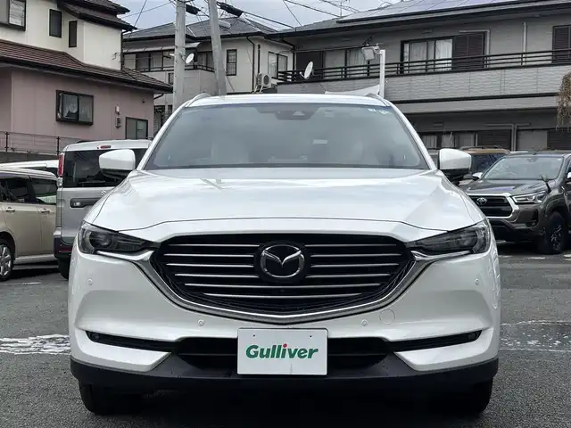 マツダ ＣＸ－８ XD Lパッケージ 熊本県 2018(平30)年 3.7万km スノーフレイクホワイトパールマイカ ワンオーナー/BOSEサウンド/純正ナビ/【フルセグTV/CD/DVD/Bluetooth/ラジオ】/全方位カメラ/バックカメラ/パワーバックドア/ヘッドアップディスプレイ/交通標識認識システム/車間認知支援/ブラインドスポットモニター/白革シート/前席パワーシート/運転席シートメモリ/前・2列目シートヒーター/ステアリングヒーター/純正19インチAW/前方ドライブレコーダー/レーダークルーズコントロール/パドルシフト/スマートブレーキサポート/レーンキープアシスト/クリアランスソナー/横滑り防止機能/ビルトインETC/オートライト/LEDヘッドライト/フォグランプ/純正フロアマット/ISOFIX/保証書/取扱説明書