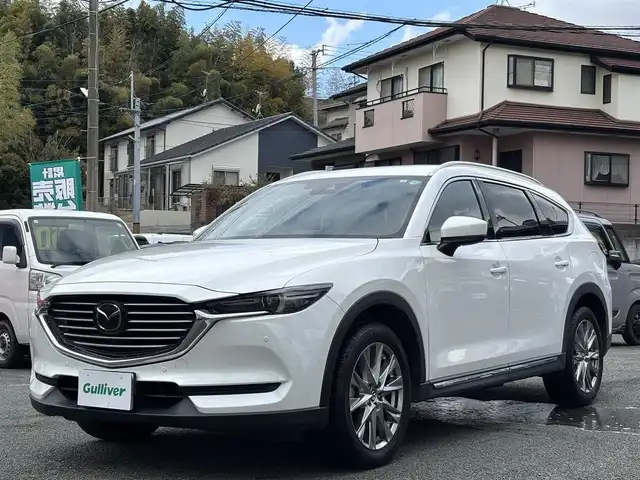 マツダ ＣＸ－８ XD Lパッケージ 熊本県 2018(平30)年 3.7万km スノーフレイクホワイトパールマイカ ワンオーナー/BOSEサウンド/純正ナビ/【フルセグTV/CD/DVD/Bluetooth/ラジオ】/全方位カメラ/バックカメラ/パワーバックドア/ヘッドアップディスプレイ/交通標識認識システム/車間認知支援/ブラインドスポットモニター/白革シート/前席パワーシート/運転席シートメモリ/前・2列目シートヒーター/ステアリングヒーター/純正19インチAW/前方ドライブレコーダー/レーダークルーズコントロール/パドルシフト/スマートブレーキサポート/レーンキープアシスト/クリアランスソナー/横滑り防止機能/ビルトインETC/オートライト/LEDヘッドライト/フォグランプ/純正フロアマット/ISOFIX/保証書/取扱説明書